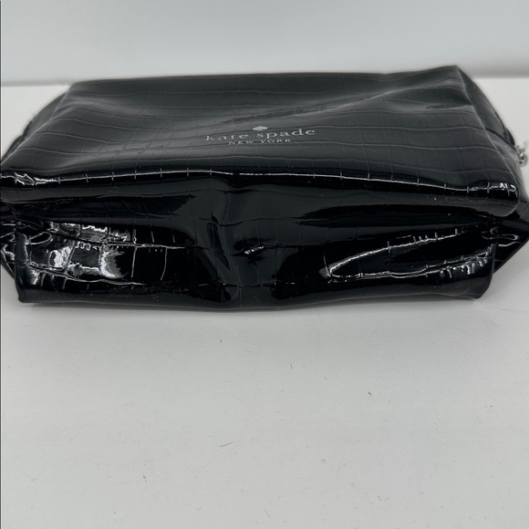 NWOT Kate Spade Glossy Croc-Embossed Pouch- Black - Picture 7 of 7